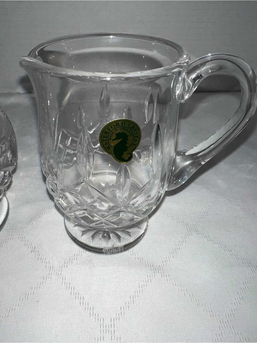 🔥🔥🔥 Waterford Crystal Lismore Footed Ftd Sugar & Creamer Set NIB